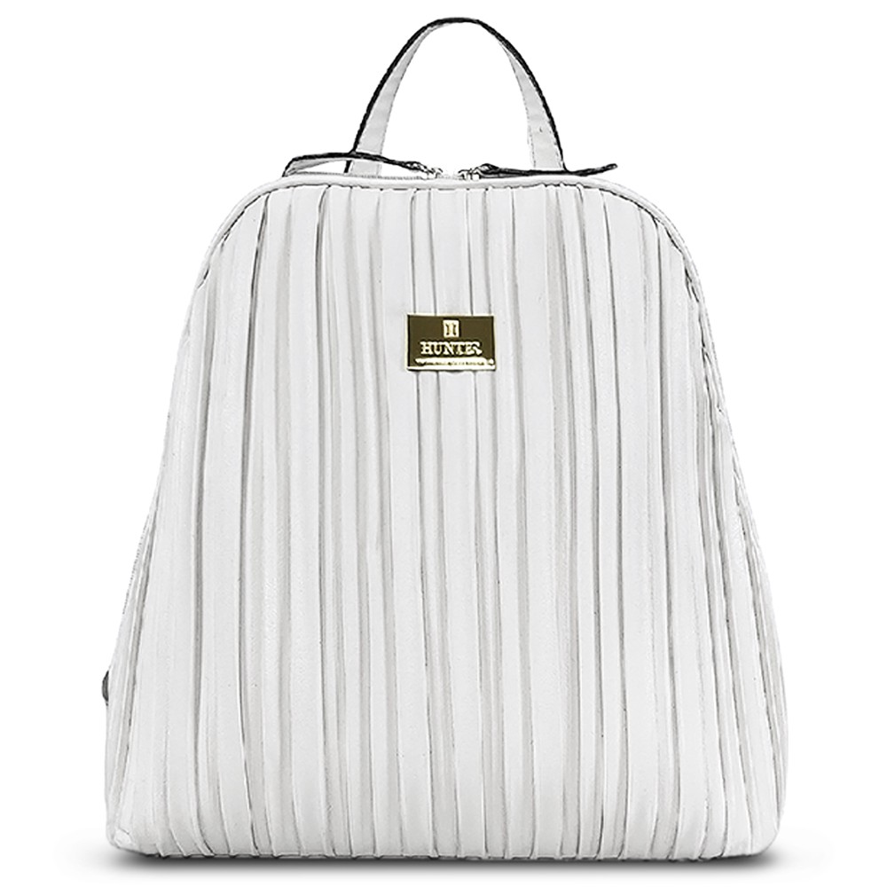 Women’s backpack PLEATED white